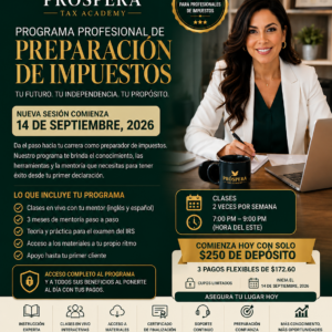 Programa Profesional de Preparación de Impuestos — Plan de Pagos